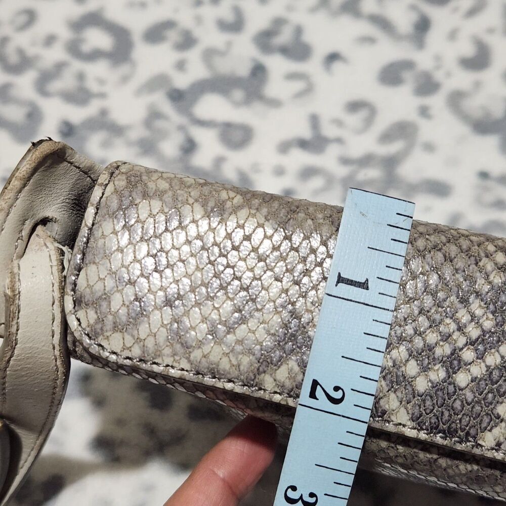 Banana Republic Crossbody Leather Bag 10x6x2 Snake Print - Picture 8 of 12